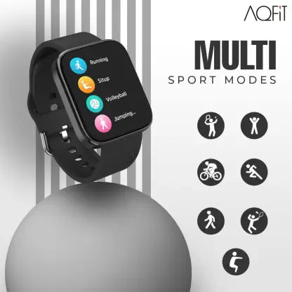 AQFIT W9 Quad 1.69 inch BT Calling with Voice Assistant Smartwatch (Black Strap, Free Size) AQFIT W9 Quad 1.69 inch BT Calling with Voice Assistant Smartwatch (Black Strap, Free Size)